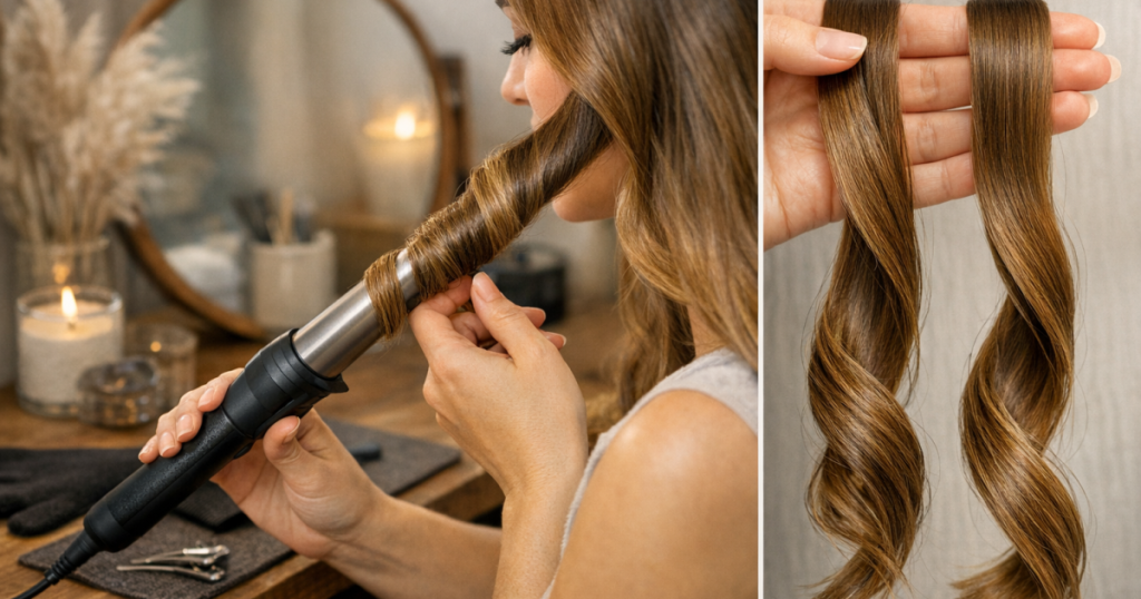 curling tong without clamp marks