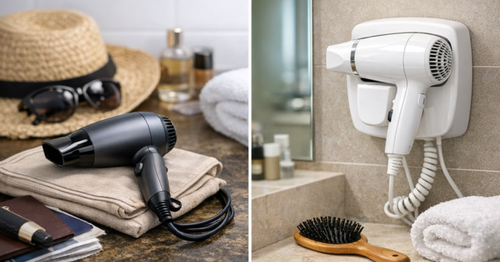 mini hair dryer vs hotel dryer