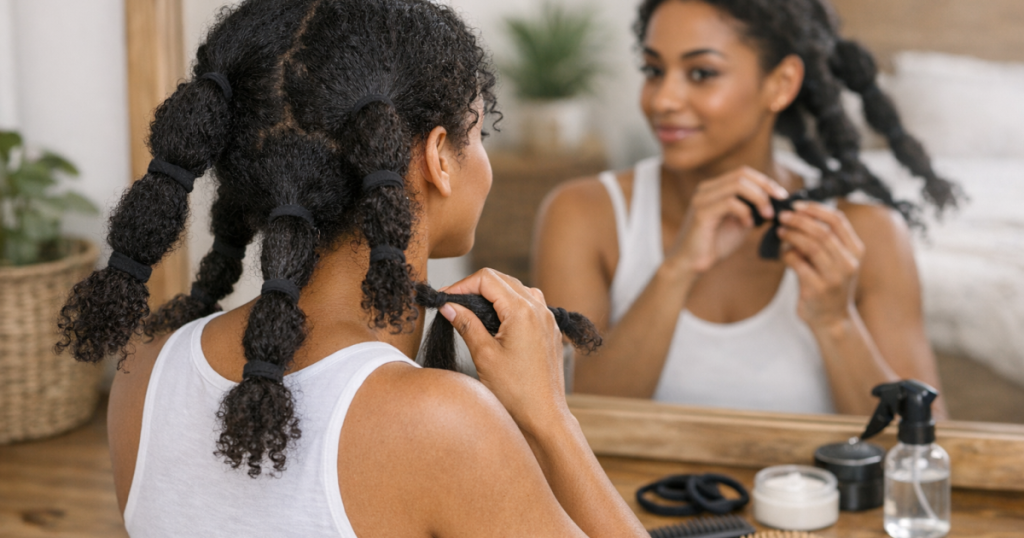 banding curly hair