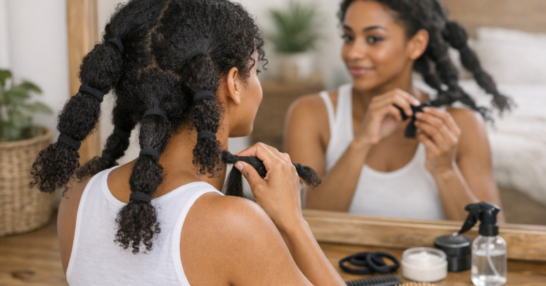 banding curly hair
