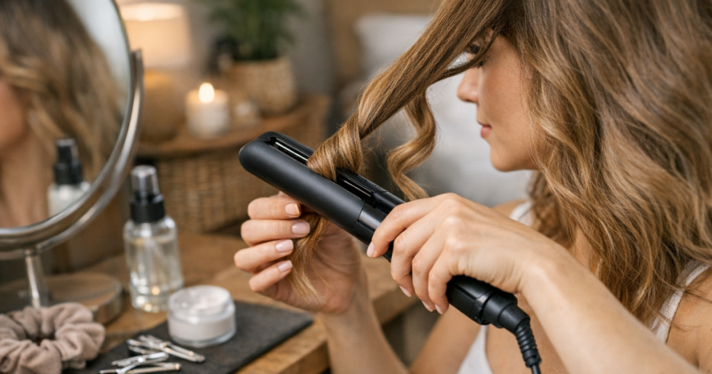 curl hair with straighteners