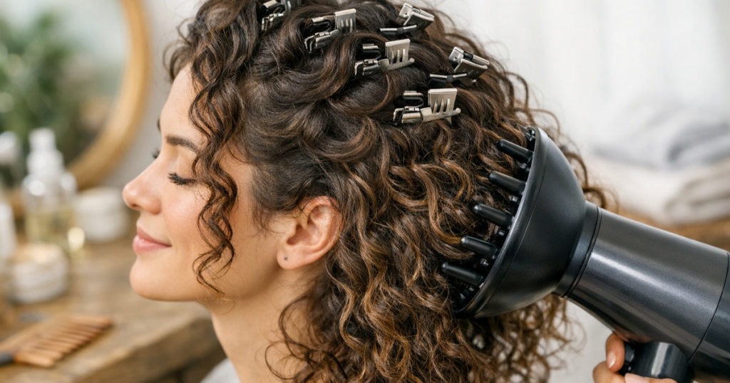 root clip curly hair