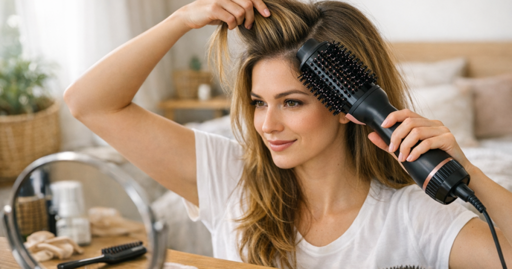 use a hot brush
