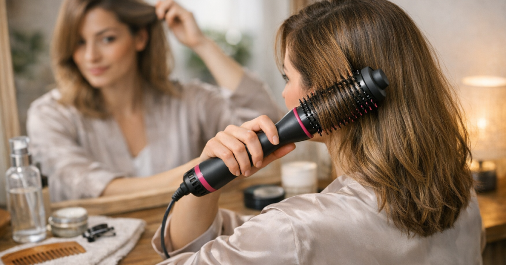 use a hot brush